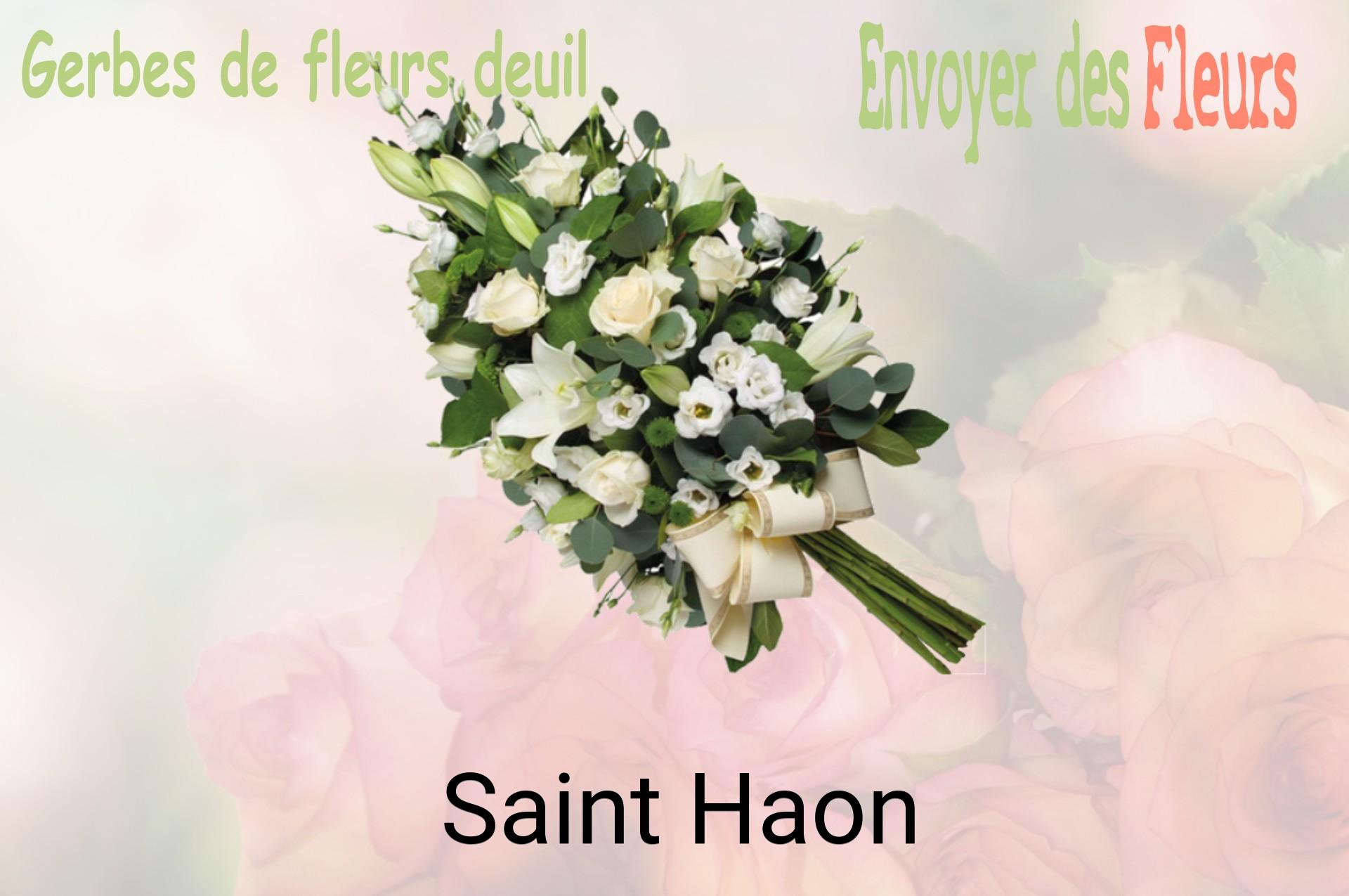 Gerbe de fleurs de deuil livrée à Saint-Haon